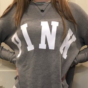 Grey Pink Victorius Secret Sweatshirt